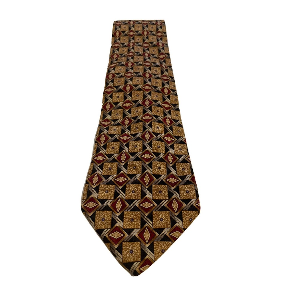 Robert Talbott Best of Class Nordstrom Men’s Silk Necktie Burgundy Blue Gold